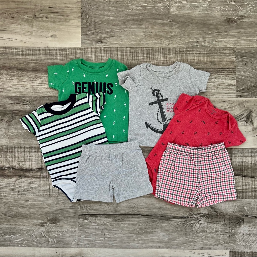 Baby Boy 6 Piece 6-9m Clothing Bundle